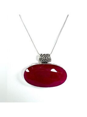 Ruby 925 Synthetic Stone Pendant ONLY